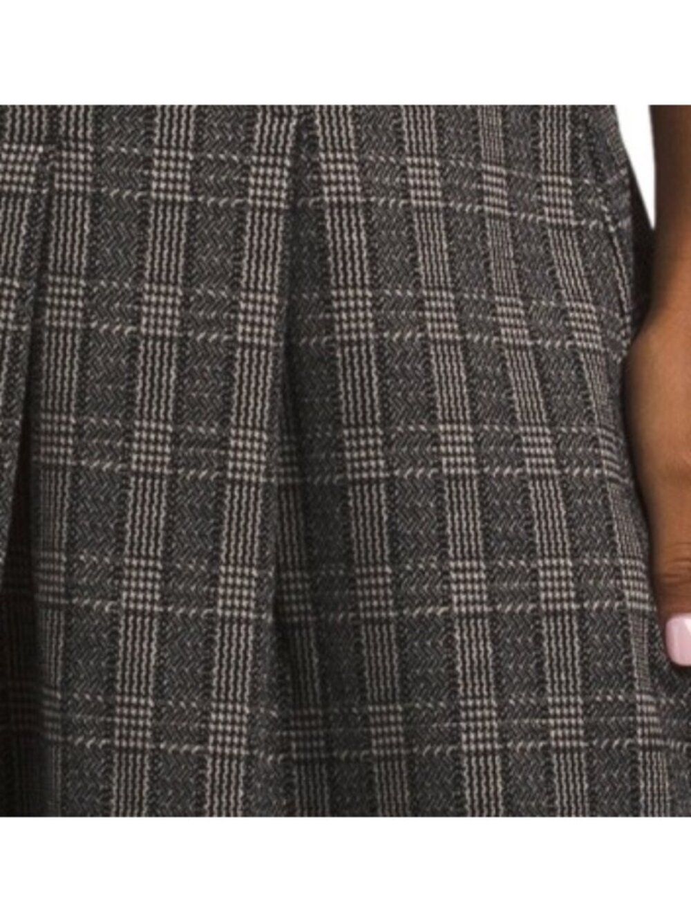 MAX STUDIO LONDON Double Knit Plaid Midi Skirt - Picture 3 of 3